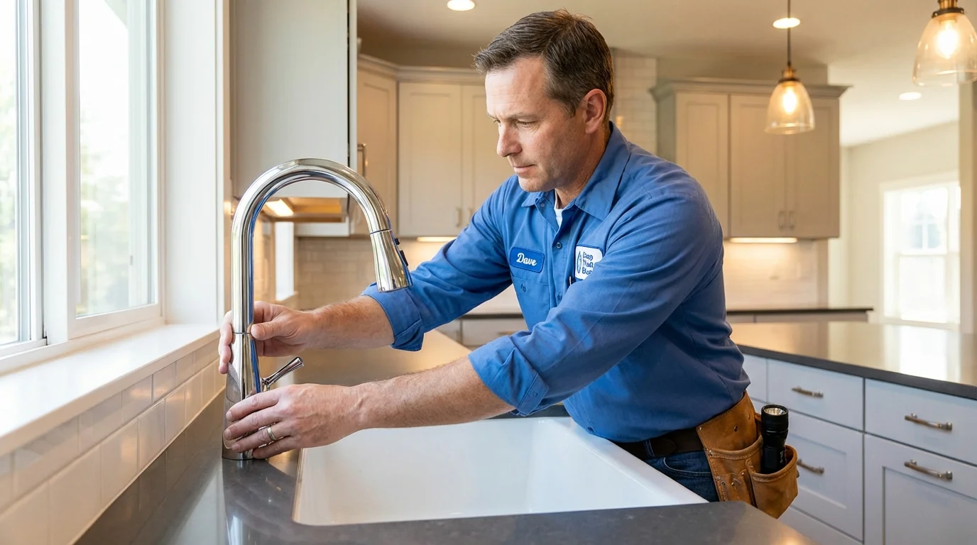 Kitchen faucet installation by Johns Plumbing LLC in State Center